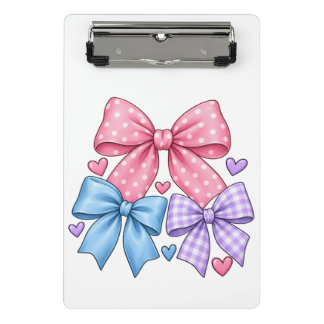 Porte-bloc Motif de ruban à nœud mignon – Presse-papiers mini