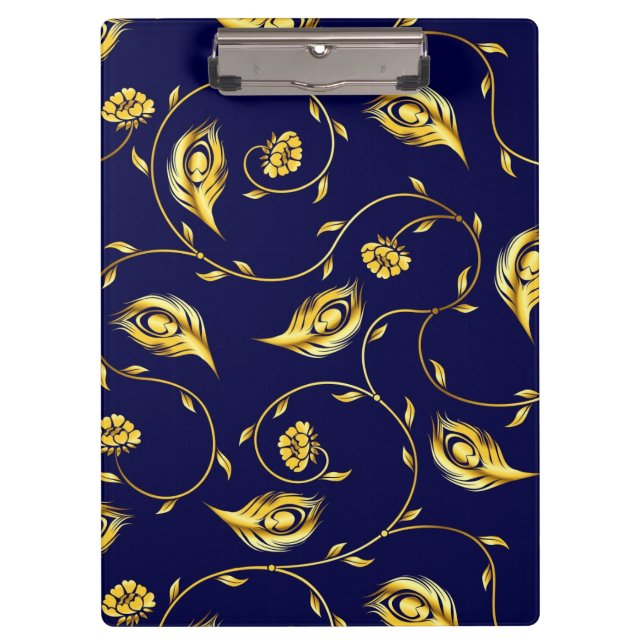 Porte-bloc Motif de Sari de paon (Devant)