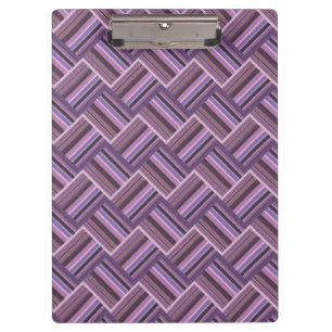 Porte-bloc Motif de tissage diagonale rayures mauve