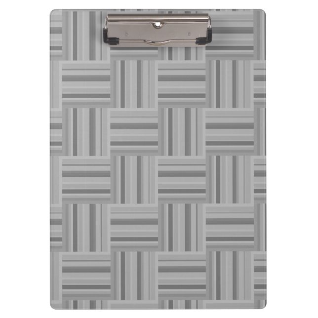 Porte-bloc Motif de tissage rayures grises (Devant)
