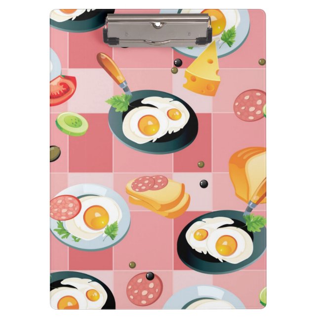 Porte-bloc Motif de tomate et d'oeufs au plat (Devant)