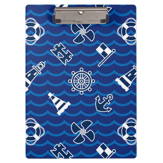 Porte-bloc Motif de vagues nautique mignon (Devant)