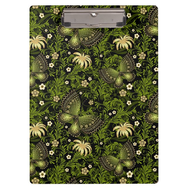 Porte-bloc Motif de Vert-or de ressort (Devant)