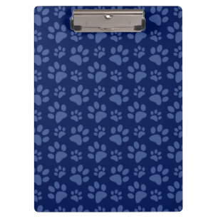 Porte-bloc Motif d'empreinte de patte de chien de bleu marine