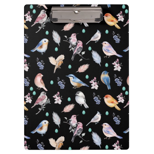 Porte-bloc Motif des oiseaux de printemps (Devant)