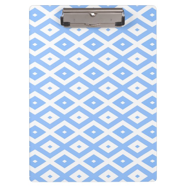 Porte-bloc Motif diamant bleu et blanc (Devant)