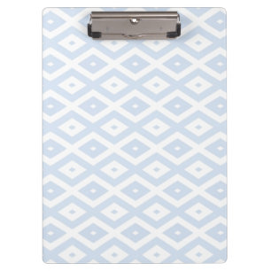 Porte-bloc Motif diamant bleu pâle et blanc