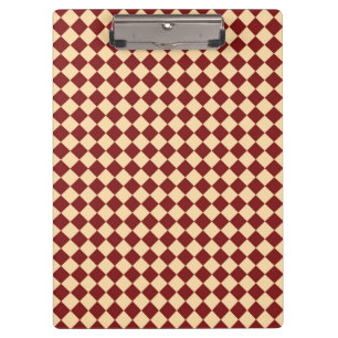 Porte-bloc Motif diamant rouge jaune Checker