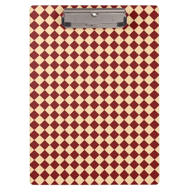 Porte-bloc Motif diamant rouge jaune Checker (Devant)