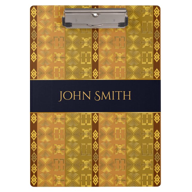 Porte-bloc Motif d'or africain ethnique. Adinkra simbols. (Devant)