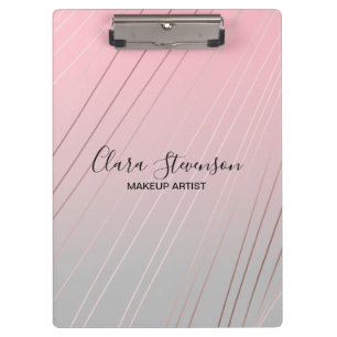 Porte-bloc Motif d'or, rose et gris rose chic de gradient