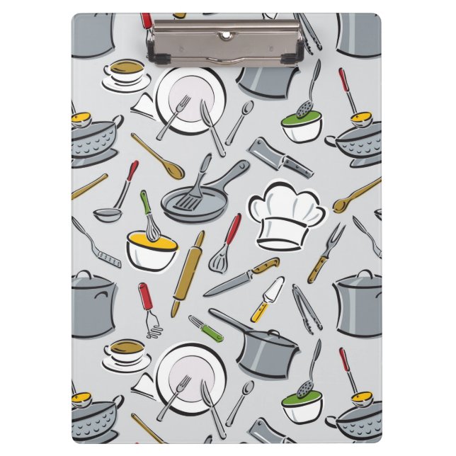 Porte-bloc Motif d'outils de cuisine (Devant)