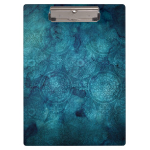 Porte-bloc Motif élégant d'aquarelle de mandala de turquoise