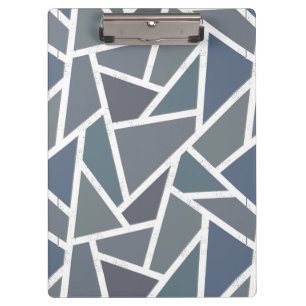 Porte-bloc Motif en mosaïque gris bleu