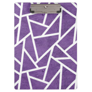 Porte-bloc Motif en mosaïque violette et blanche