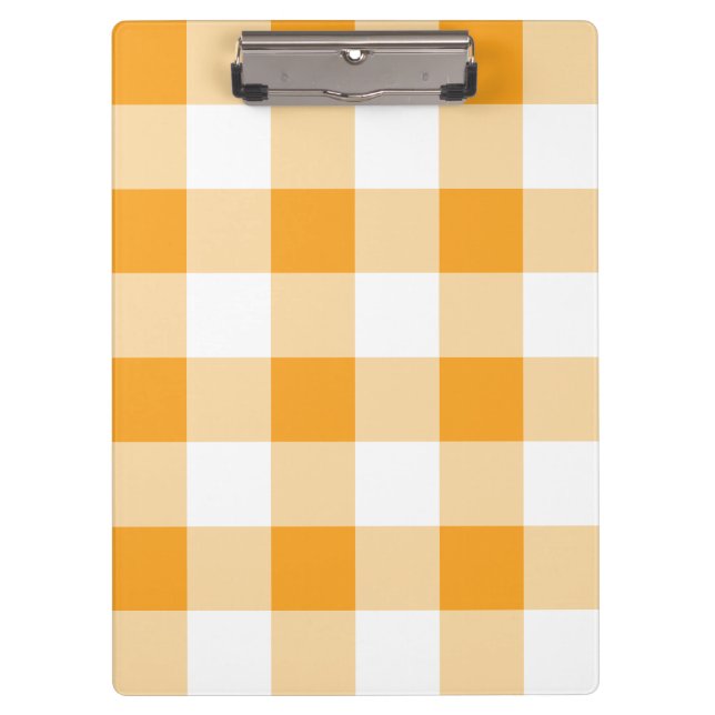Porte-bloc Motif En vichy jaune (Devant)