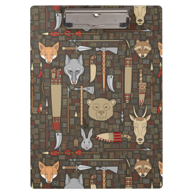 Porte-bloc Motif ethnique de chasse (Devant)