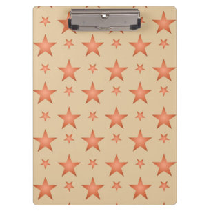 Porte-bloc Motif étoilé en terre cuite orange