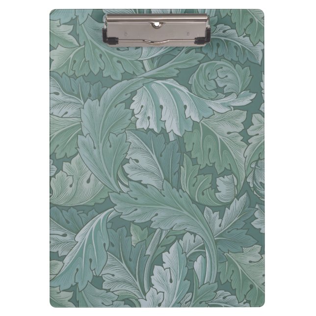 Porte-bloc Motif feuille d'acanthe bleu sarcelle de William M (Devant)