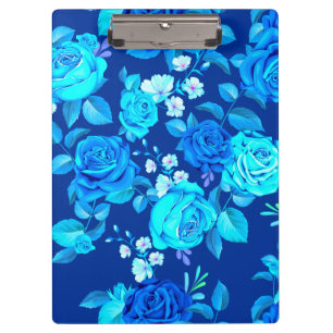 Porte-bloc Motif Fleurs Rose Bleue Classique-87600