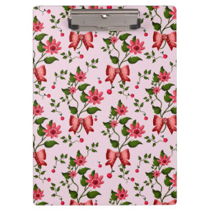 Porte-bloc Motif floral à nœud papillon cerise mignon
