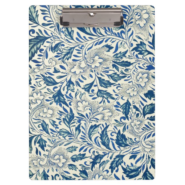Porte-bloc Motif Floral bleu Antique Design asiatique (Devant)