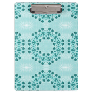 Porte-bloc Motif floral, bleu Turquoise