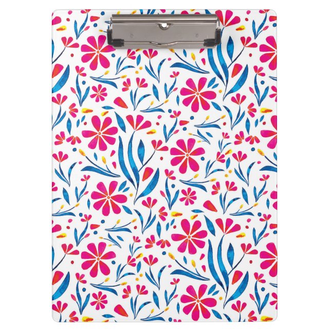 Porte-bloc Motif floral d'aquarelle (Devant)