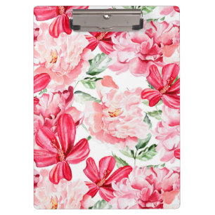 Porte-bloc Motif floral d'aquarelle