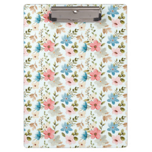 Porte-bloc Motif floral de fleurs sauvages à l'aquarelle