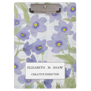 Porte-bloc motif floral d'impression d'oubli-me-pas-fleurs