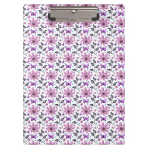 Porte-bloc Motif floral papillon violet Cottagecore mignon