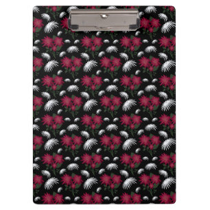 Porte-bloc Motif floral rose et blanc élégant 