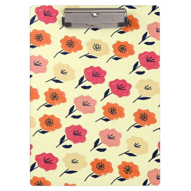 Porte-bloc Motif floral vibrant (Devant)