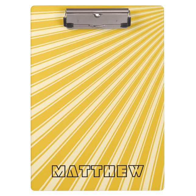 Porte-bloc Motif funky Saffron Color Stripe (Devant)