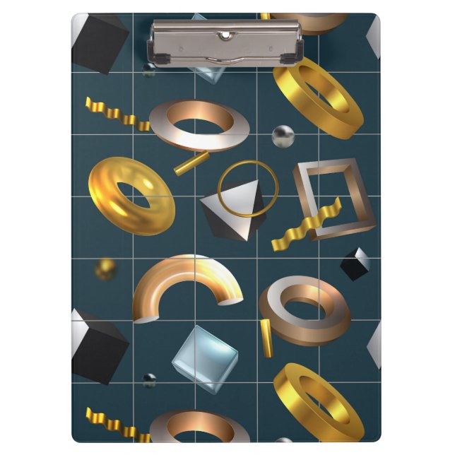 Porte-bloc Motif géométrique 3D (Devant)