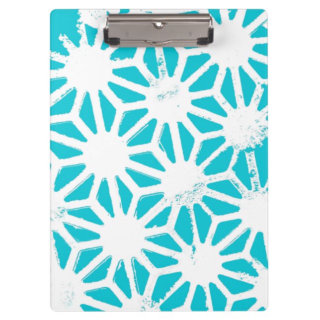 Porte-bloc Motif géométrique Aqua (Devant)