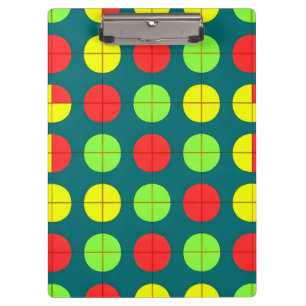 Porte-bloc Motif géométrique coloré avec vert, rouge