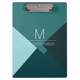 Porte-bloc Motif géométrique de monogramme de couleur rétro m