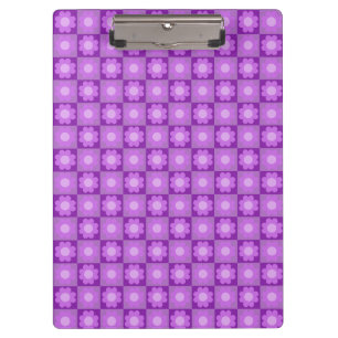 Porte-bloc Motif géométrique floral violet