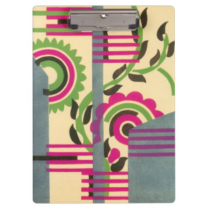 Porte-bloc Motif géométrique Jazz Pochoir Art Déco vintage