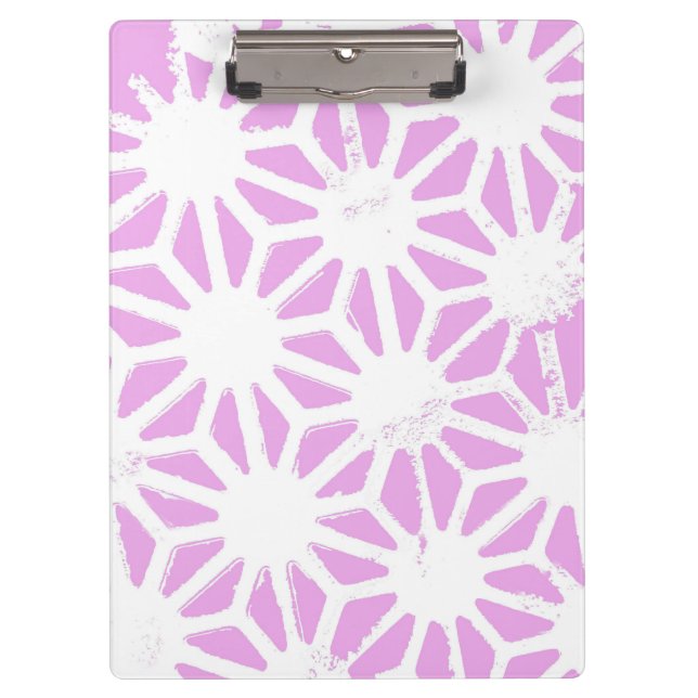 Porte-bloc Motif géométrique rose (Devant)