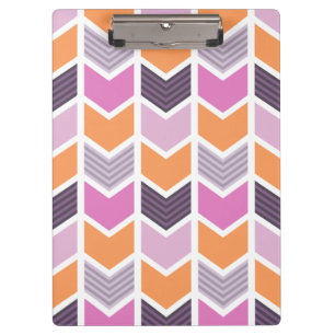 Porte-bloc Motif géométrique rose pourpre orange de Chevron