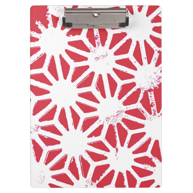 Porte-bloc Motif géométrique rouge (Devant)