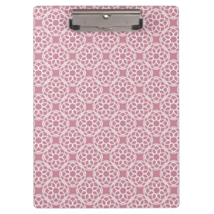 Porte-bloc Motif géométrique sans couture rose blanc