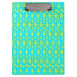 Porte-bloc Motif géométrique turquoise et vert lime