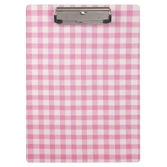 Porte-bloc Motif Gingham Rose Bébé (Devant)