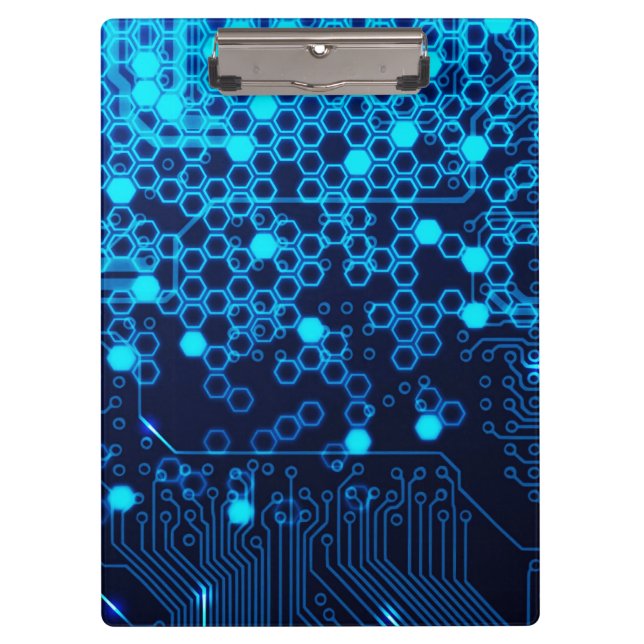 Porte-bloc Motif hexagonal de carte de circuit électronique b (Devant)