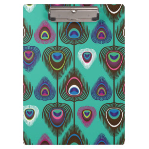 Porte-bloc motif mignon de plume de paon