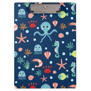 Porte-bloc Motif mignon de vie marine de l'océan